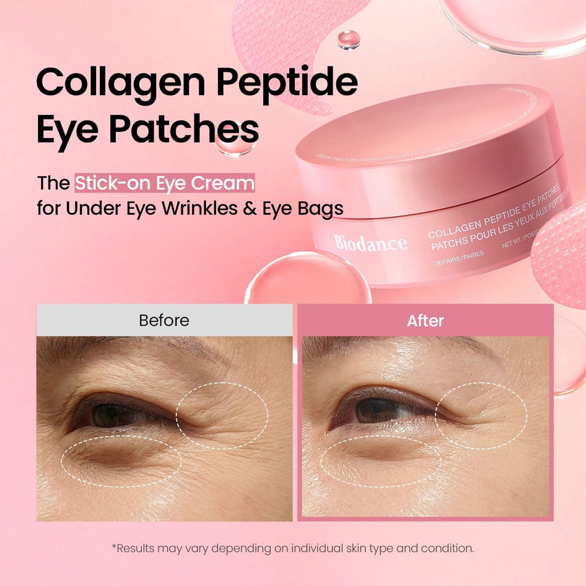 BIODANCE Collagen Peptide Eye Patches (60 Count) - LH Cosmetics