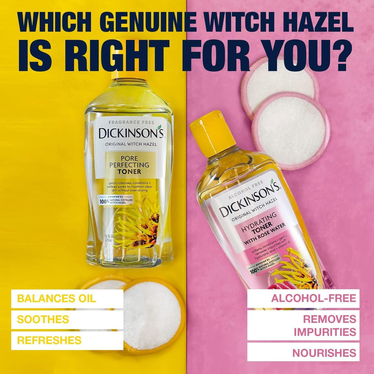 Dickinson’s Original Witch Hazel Pore Perfecting Toner 16 oz - LH Cosmetics