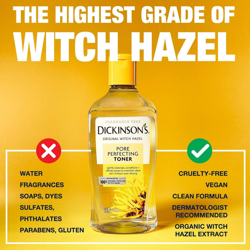 Dickinson’s Original Witch Hazel Pore Perfecting Toner 16 oz - LH Cosmetics