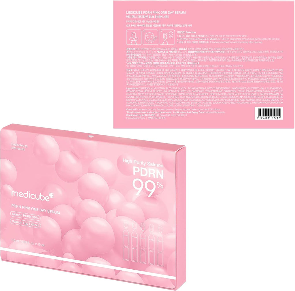 Medicube PDRN Pink One Day Serum 1.5ml X 10pcs - LH Cosmetics