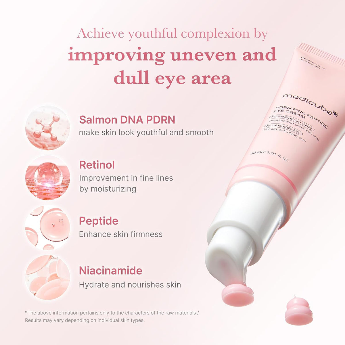 Medicube PDRN Pink Peptide Eye Cream - 30ml - LH Cosmetics