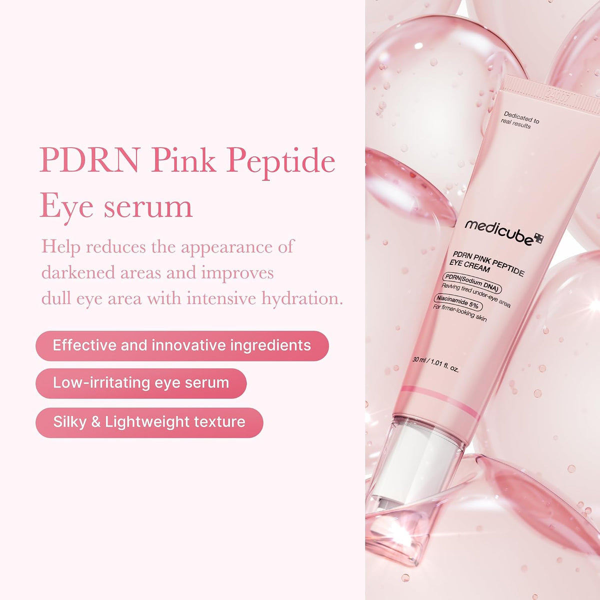 Medicube PDRN Pink Peptide Eye Cream - 30ml - LH Cosmetics