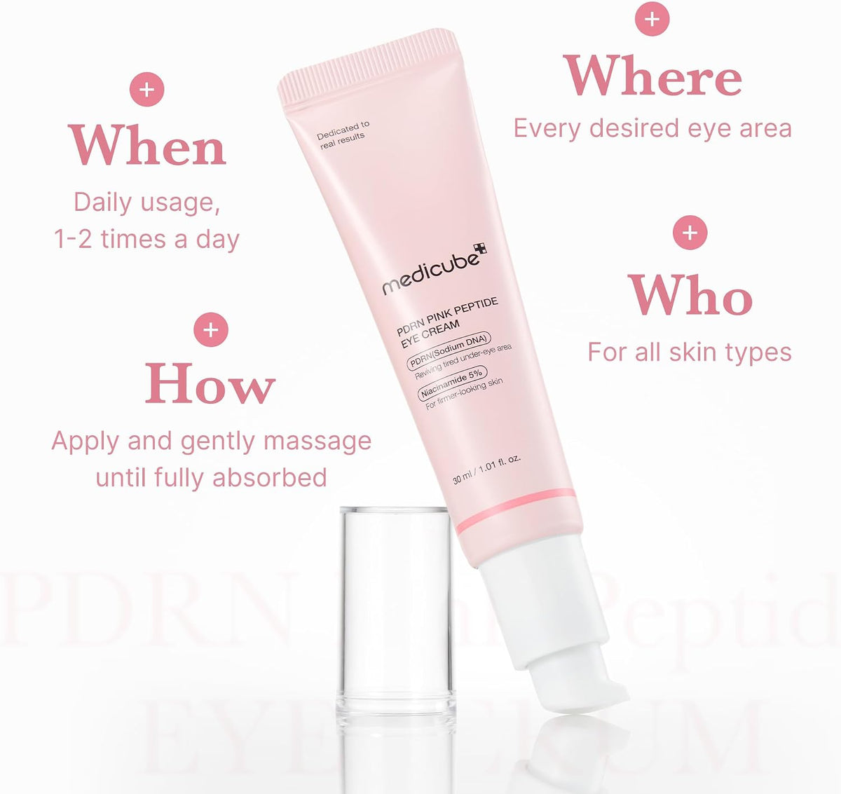 Medicube PDRN Pink Peptide Eye Cream - 30ml - LH Cosmetics