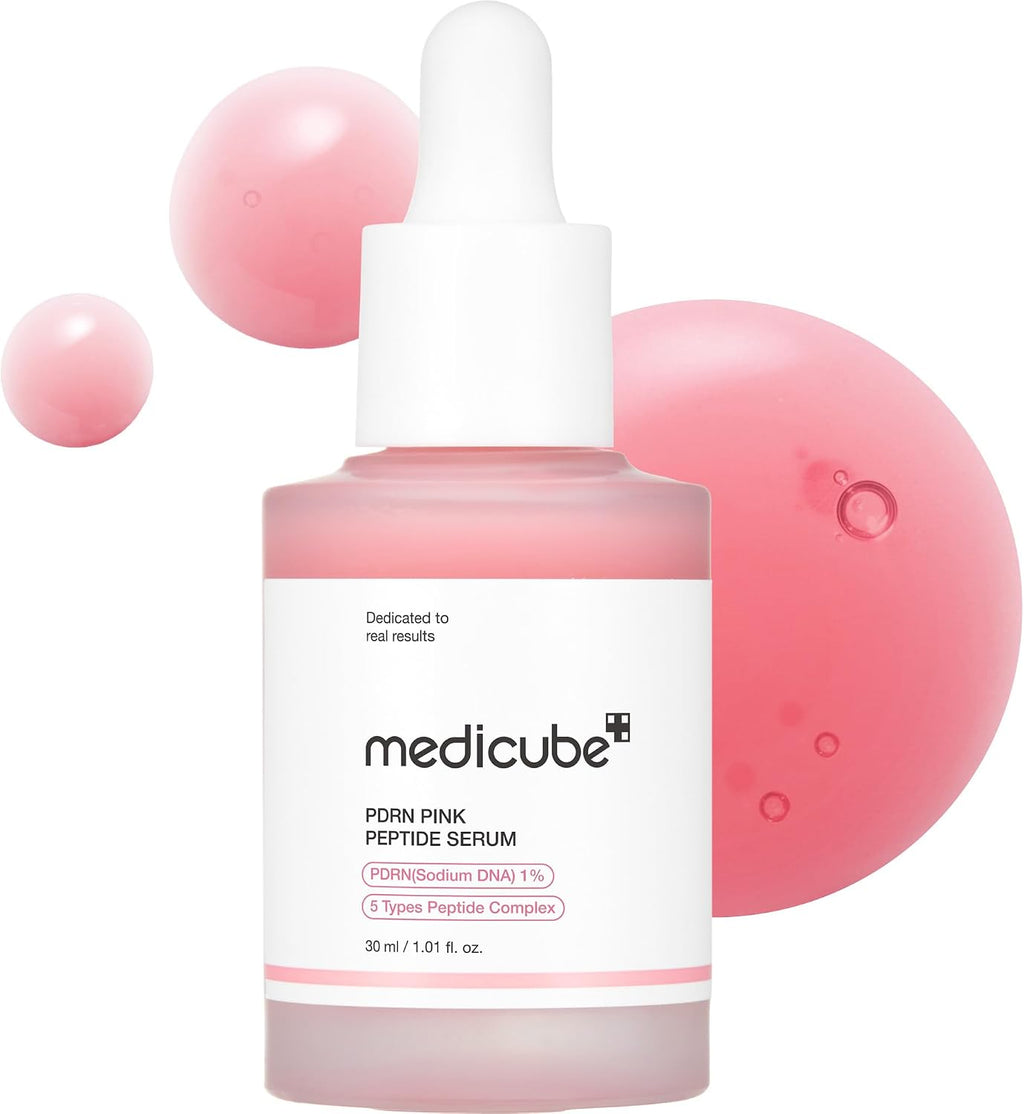 medicube PDRN Pink Peptide Serum, 1.01 fl.oz., Rose PDRN Vegan - LH Cosmetics