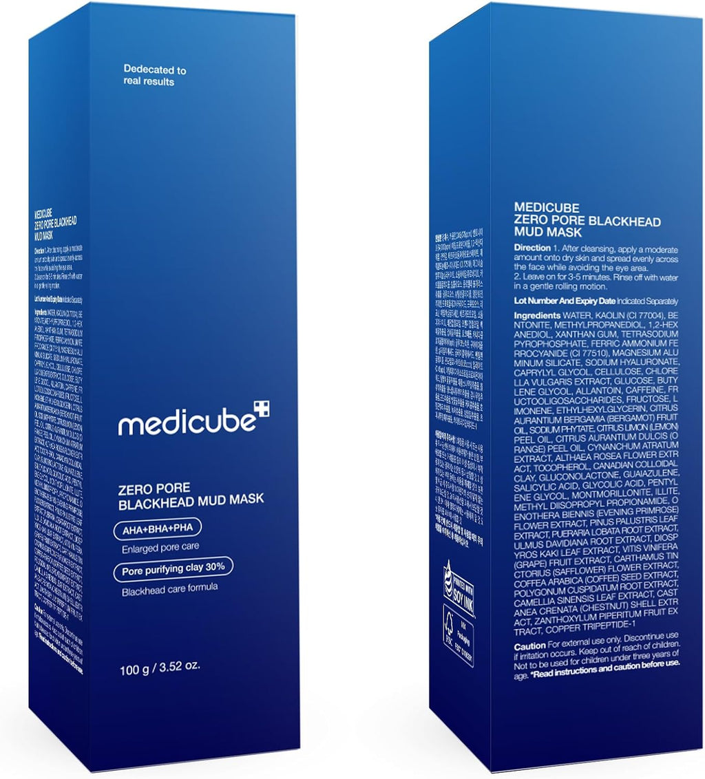 Medicube Zero Pore Blackhead Mud Mask for Women - 3.52 oz Mask - LH Cosmetics